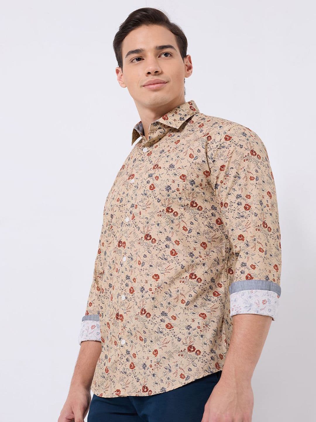 Park Avenue Men Slim Fit Floral Printed Casual Shirt thumbnail 5