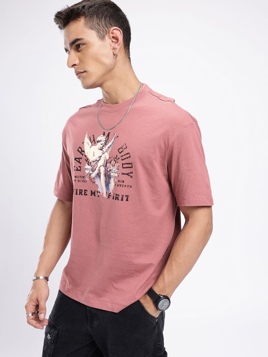 glitchez Graphic Printed Relaxed Fit T-shirt thumbnail 4
