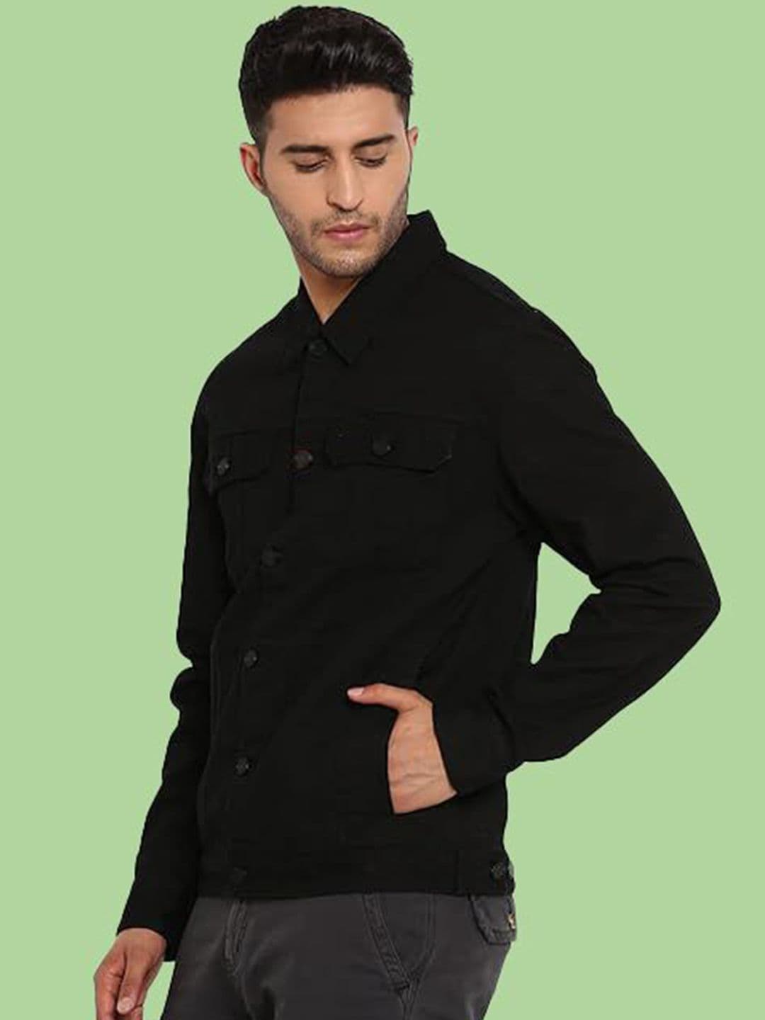 KLIZEN Men Denim Jacket with Embroidered thumbnail 3
