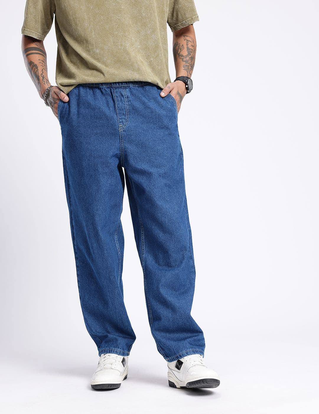glitchez Men Elasticated Skater Jeans - view 1
