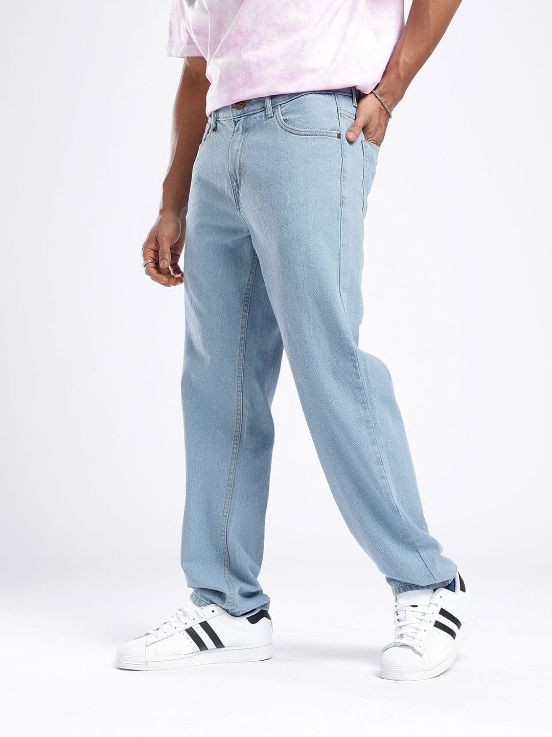 glitchez Men Light Shade Straight Fit Jeans thumbnail 4