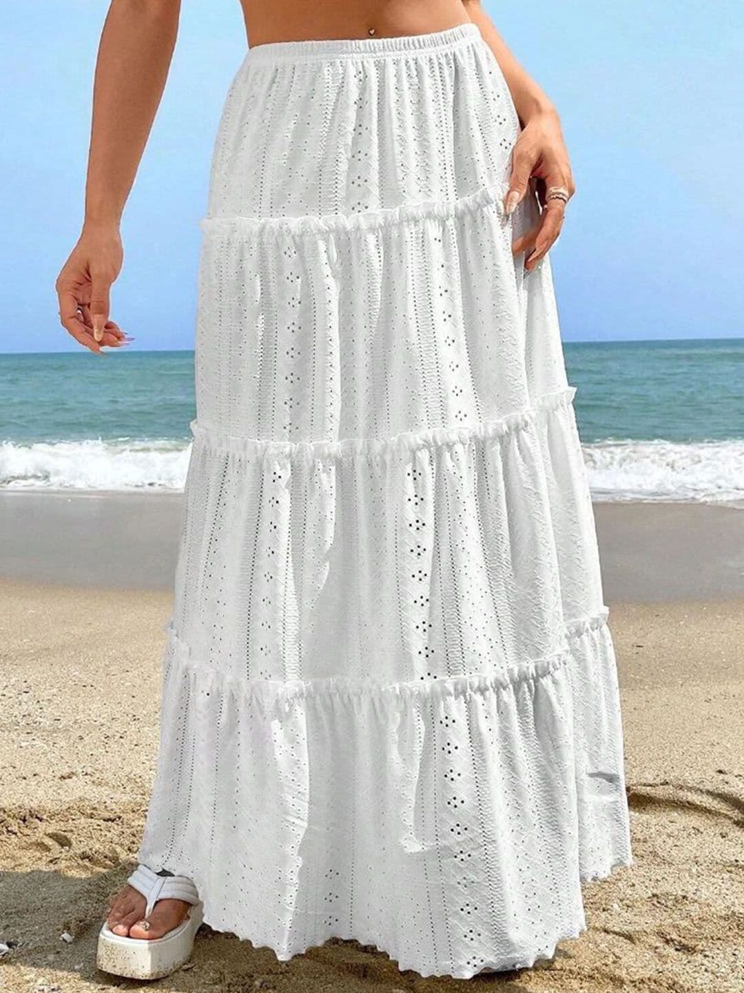 Routes by All About You Self Design Gathered A-Line Maxi Skirt thumbnail 5