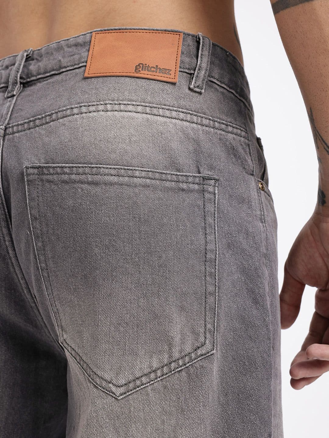 glitchez Men Straight Fit Medium Shade Jeans thumbnail 2