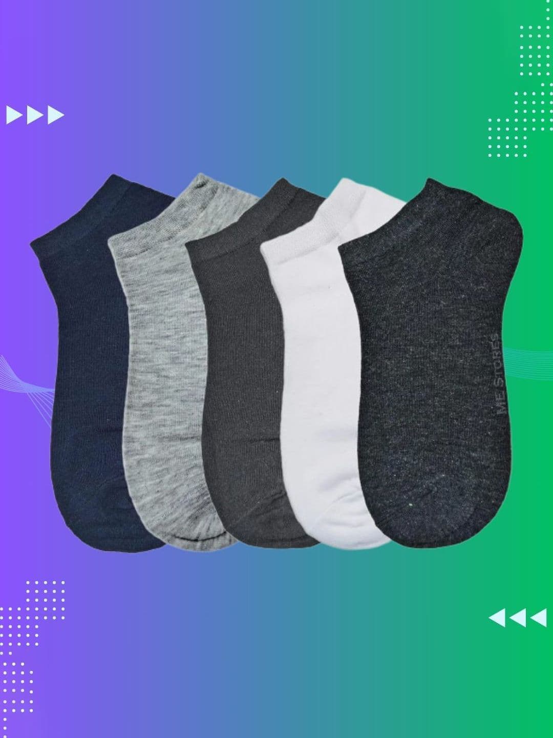 MJE Men Pack Of 5 Anti-Odour Ankle Length Socks - view 1