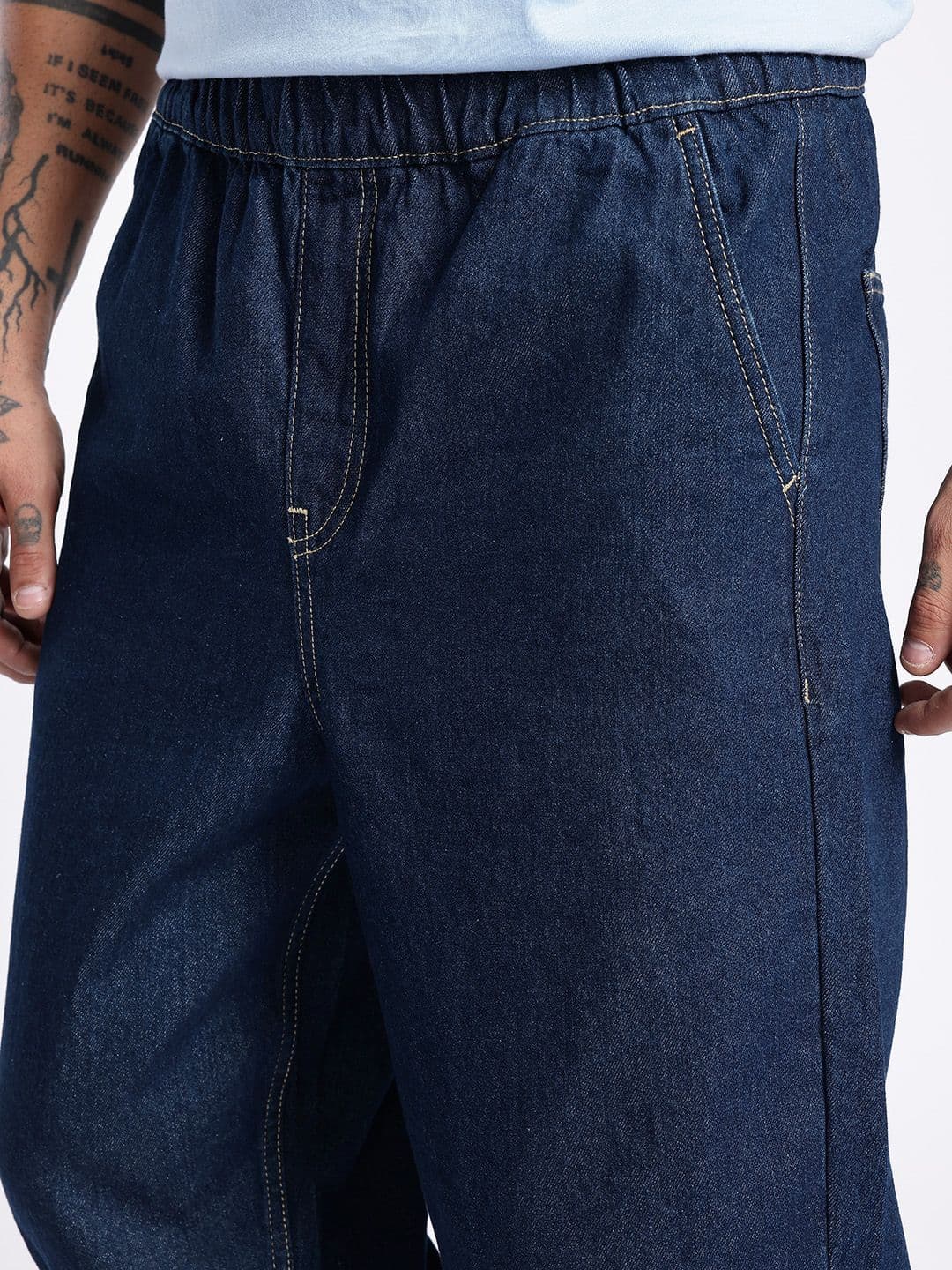 glitchez Men Cotton Skater Fit Jeans thumbnail 2
