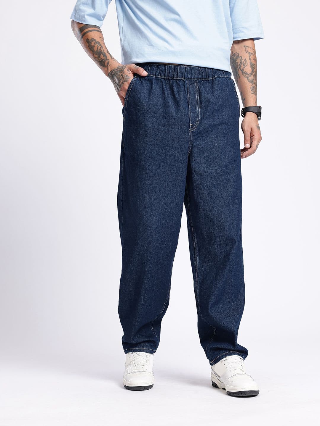 glitchez Men Cotton Skater Fit Jeans - view 1