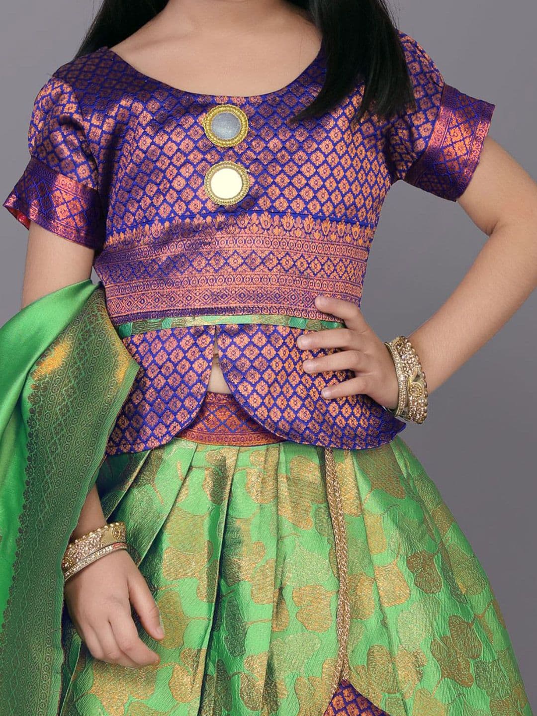 satyamfab Girls Ready to Wear Lehenga With Blouse And Dupatta thumbnail 2