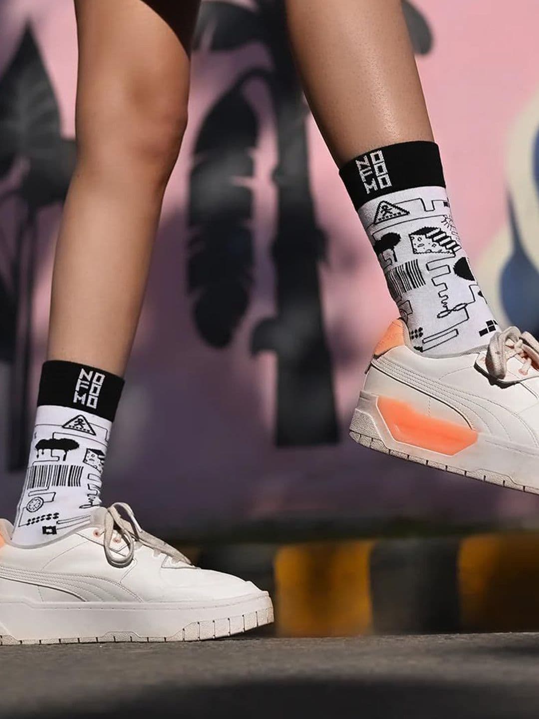 NoFoMo Infinity Unisex Printed Crew-Length Odour-Free Socks thumbnail 3