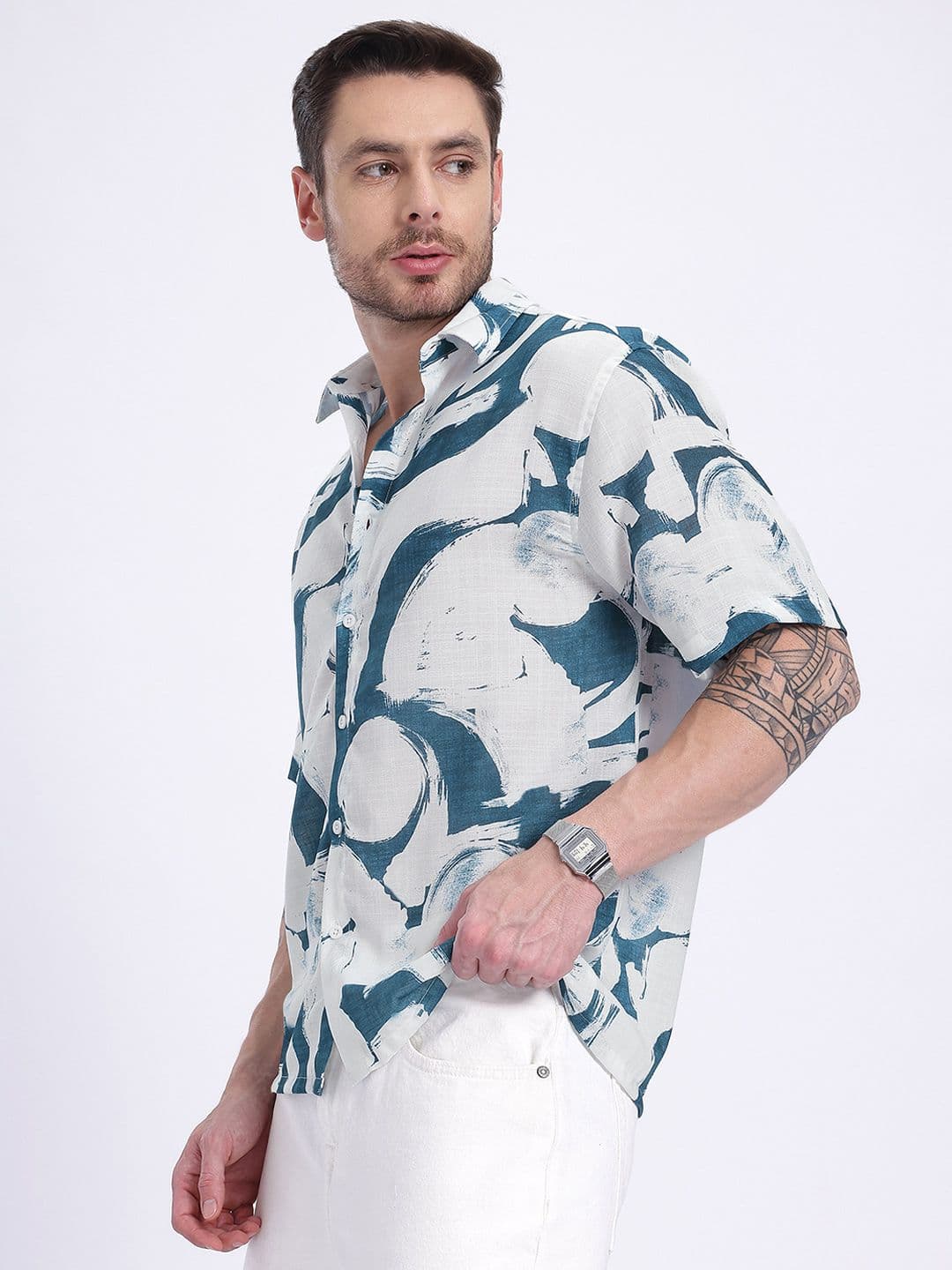 glitchez Printed Relaxed Fit Shirt thumbnail 2