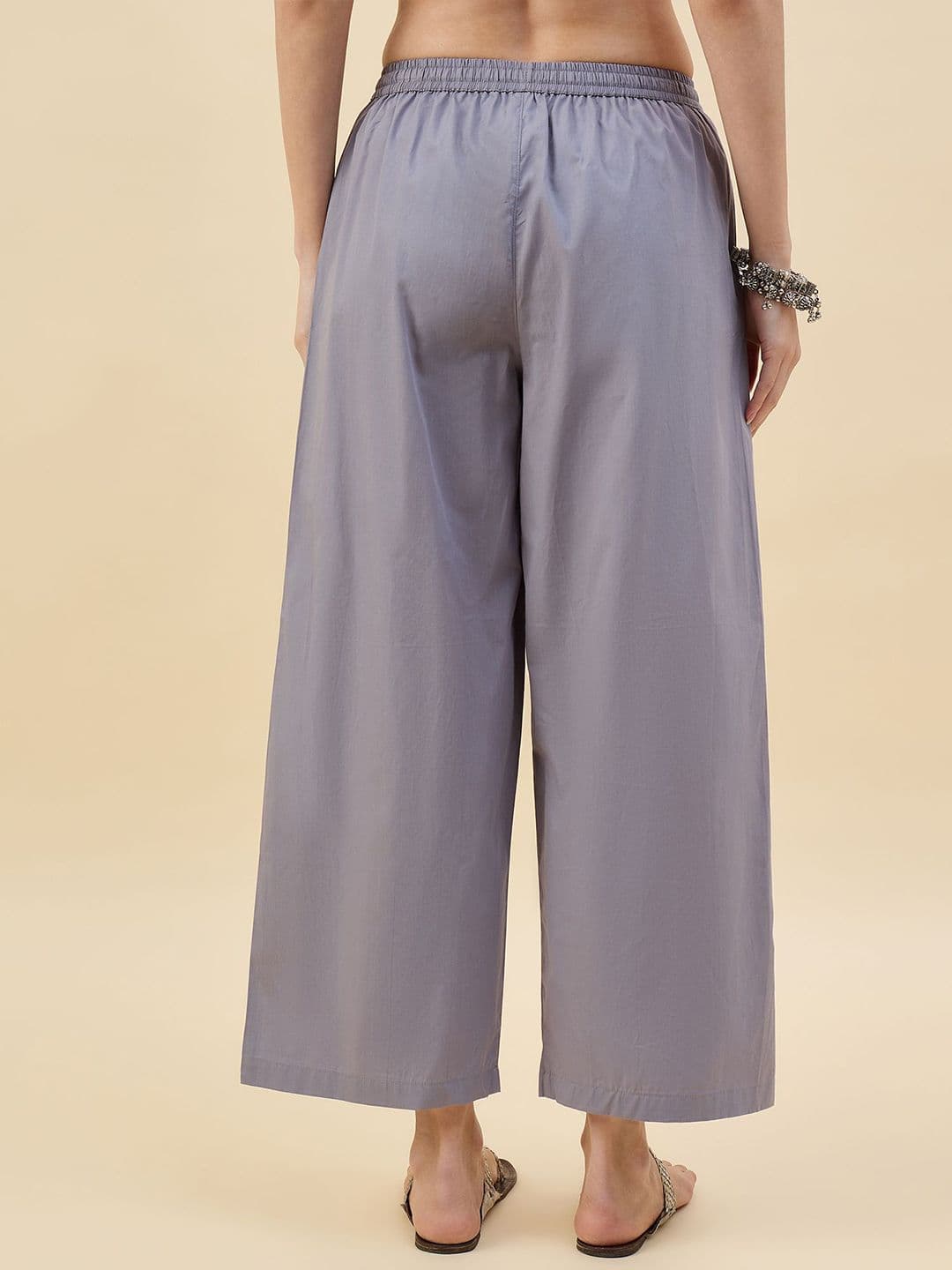 KLOSIA Women Straight Cotton Palazzos thumbnail 4