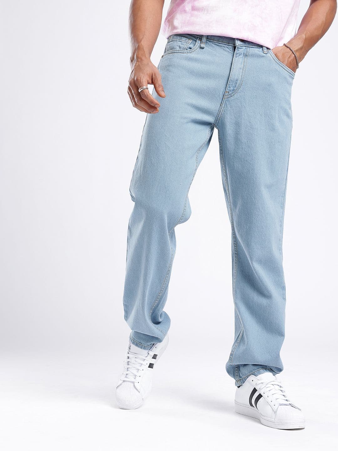 glitchez Men Light Shade Straight Fit Jeans thumbnail 6