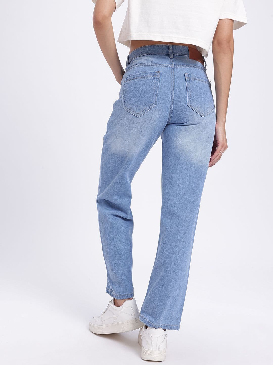 glitchez Women Light Fade Cropped Straight Fit Jeans thumbnail 4
