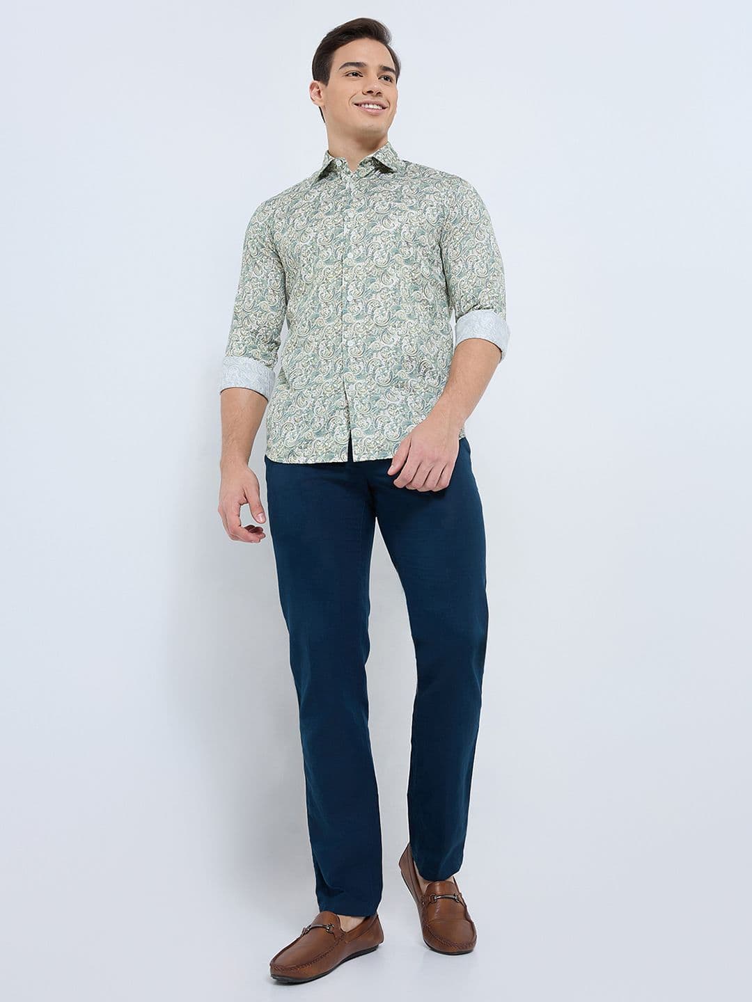 ColorPlus Men Ethnic Printed Regular Fit Cotton Casual Shirt thumbnail 3