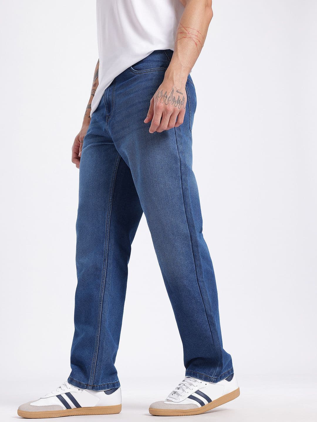 glitchez Men Straight Fit Light Fade Jeans thumbnail 3