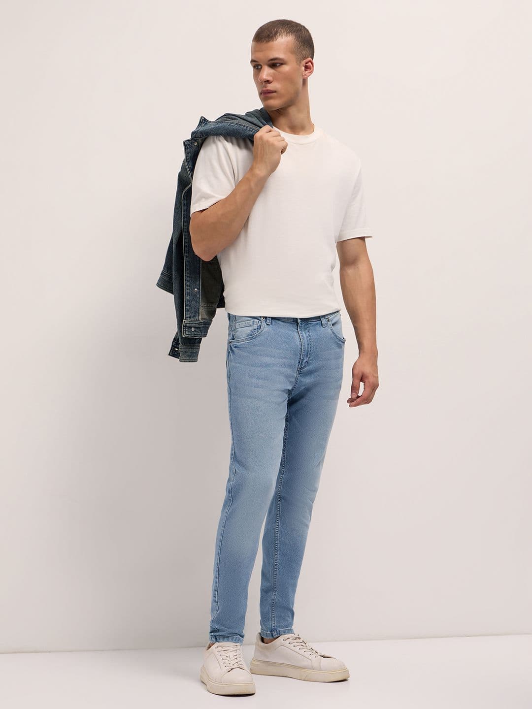THE BEAR HOUSE Men Cotton Washed Skinny Fit Jean Stretchable Jeans thumbnail 4