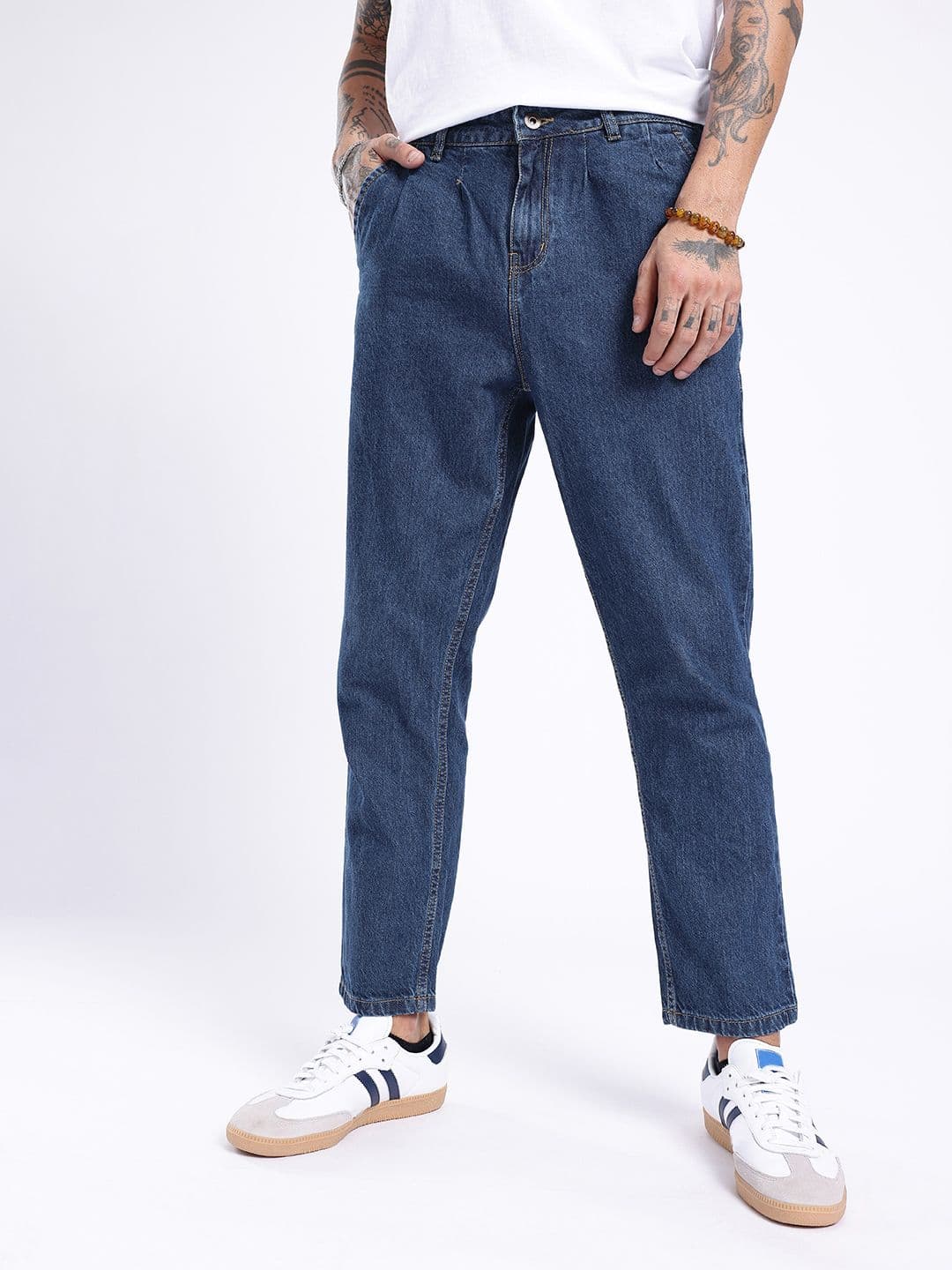 glitchez Men Carpenter Pleated Straight Fit Jeans thumbnail 6