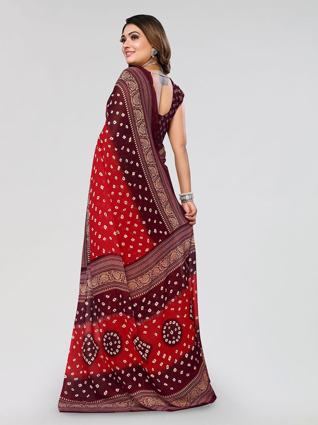 Moda Rapido Bandhani Print Saree thumbnail 5