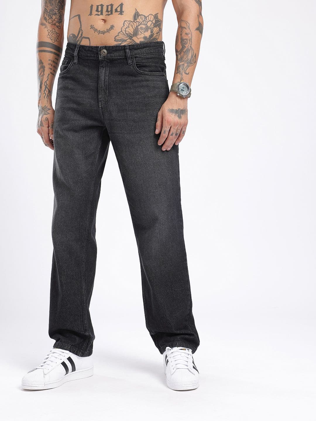 glitchez Men Straight Fit Light Fade Jeans - view 1