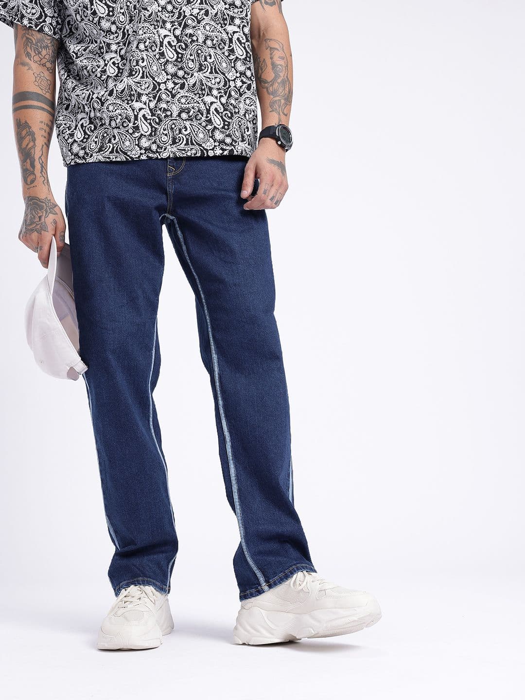glitchez Men Printed Straight Fit Jeans - view 1
