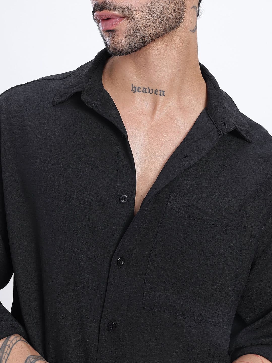glitchez Textured Motion Crinkled Relaxed Fit Shirt thumbnail 2