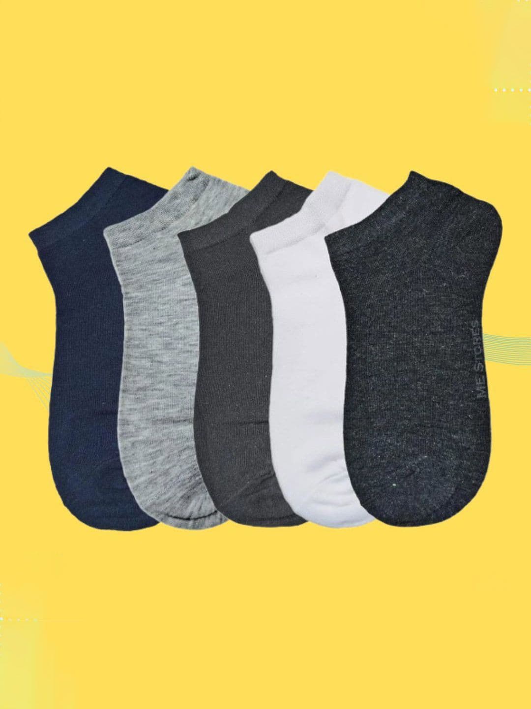 MJE Men Pack Of 5 Anti-Odour Ankle Length Socks - view 1