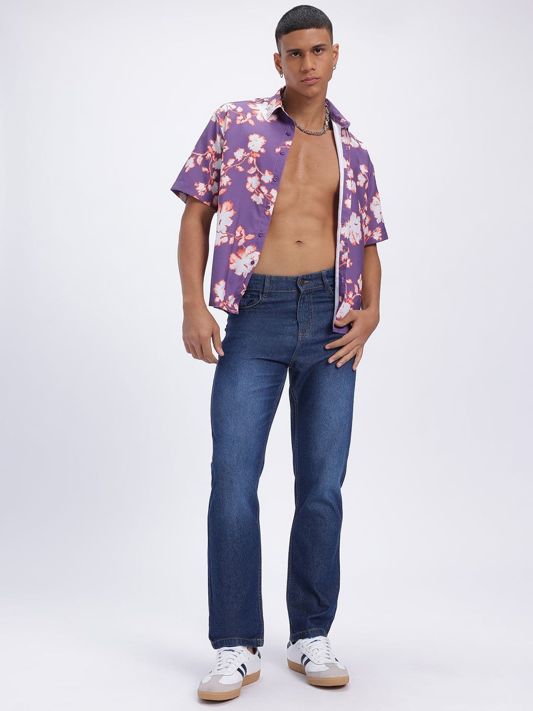 glitchez Men Mid-Rise Medium Shade Regular Fit Jeans thumbnail 3