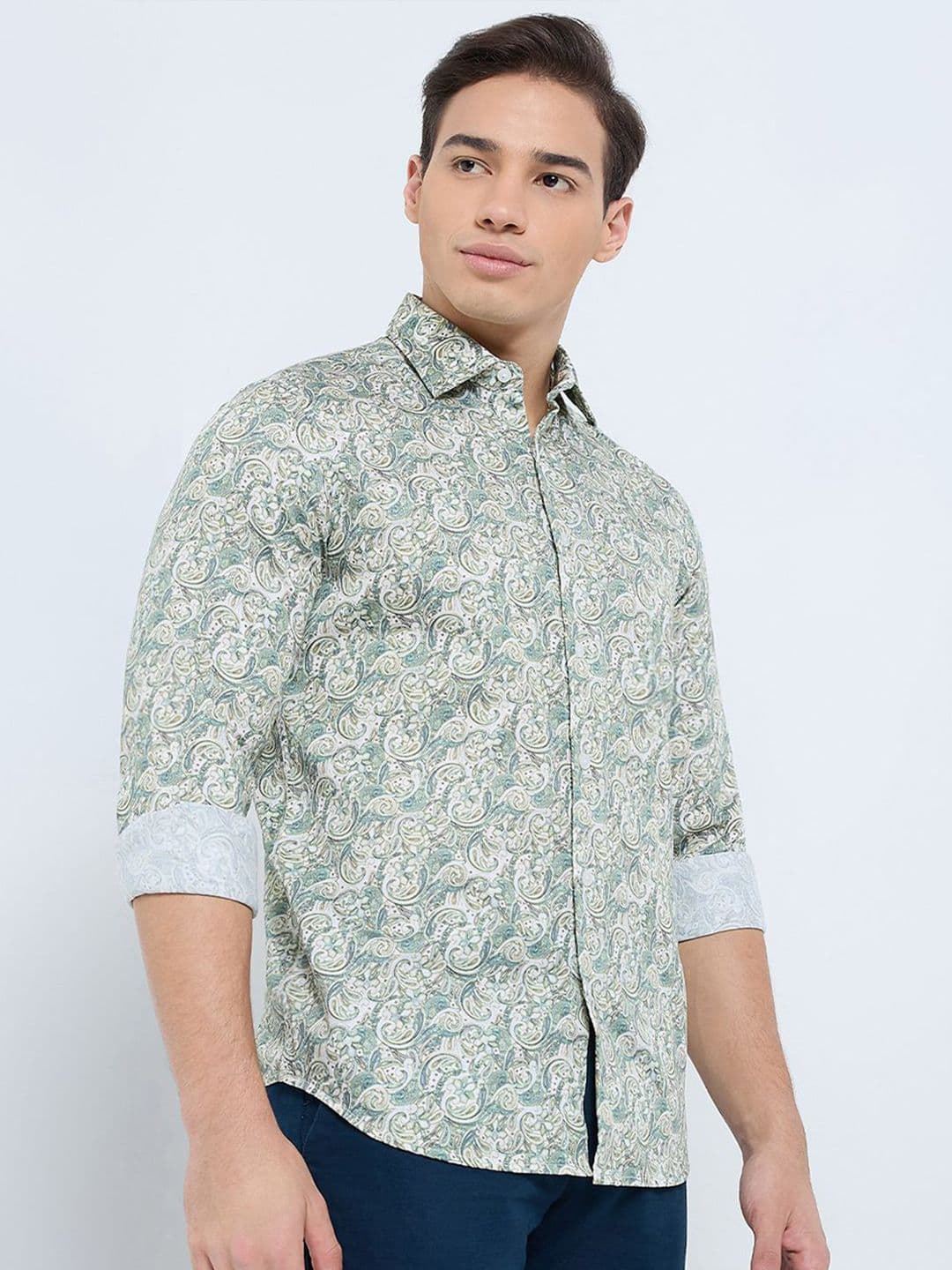 ColorPlus Men Ethnic Printed Regular Fit Cotton Casual Shirt thumbnail 6