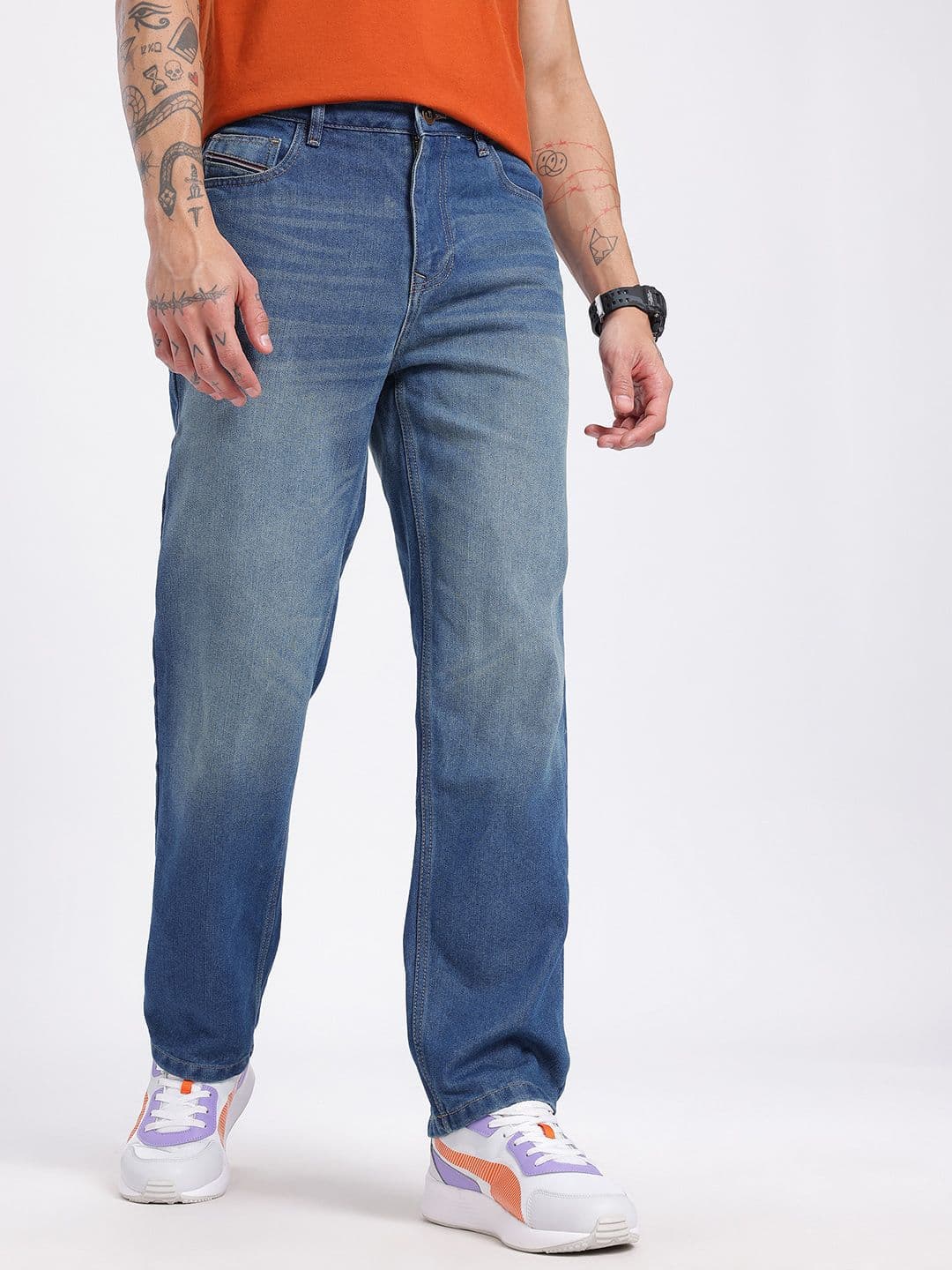 glitchez Men Urban Edge Straight Fit Jeans thumbnail 3
