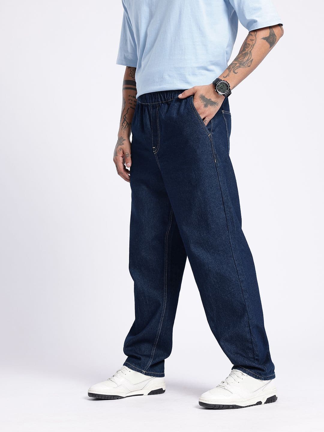 glitchez Men Cotton Skater Fit Jeans thumbnail 7
