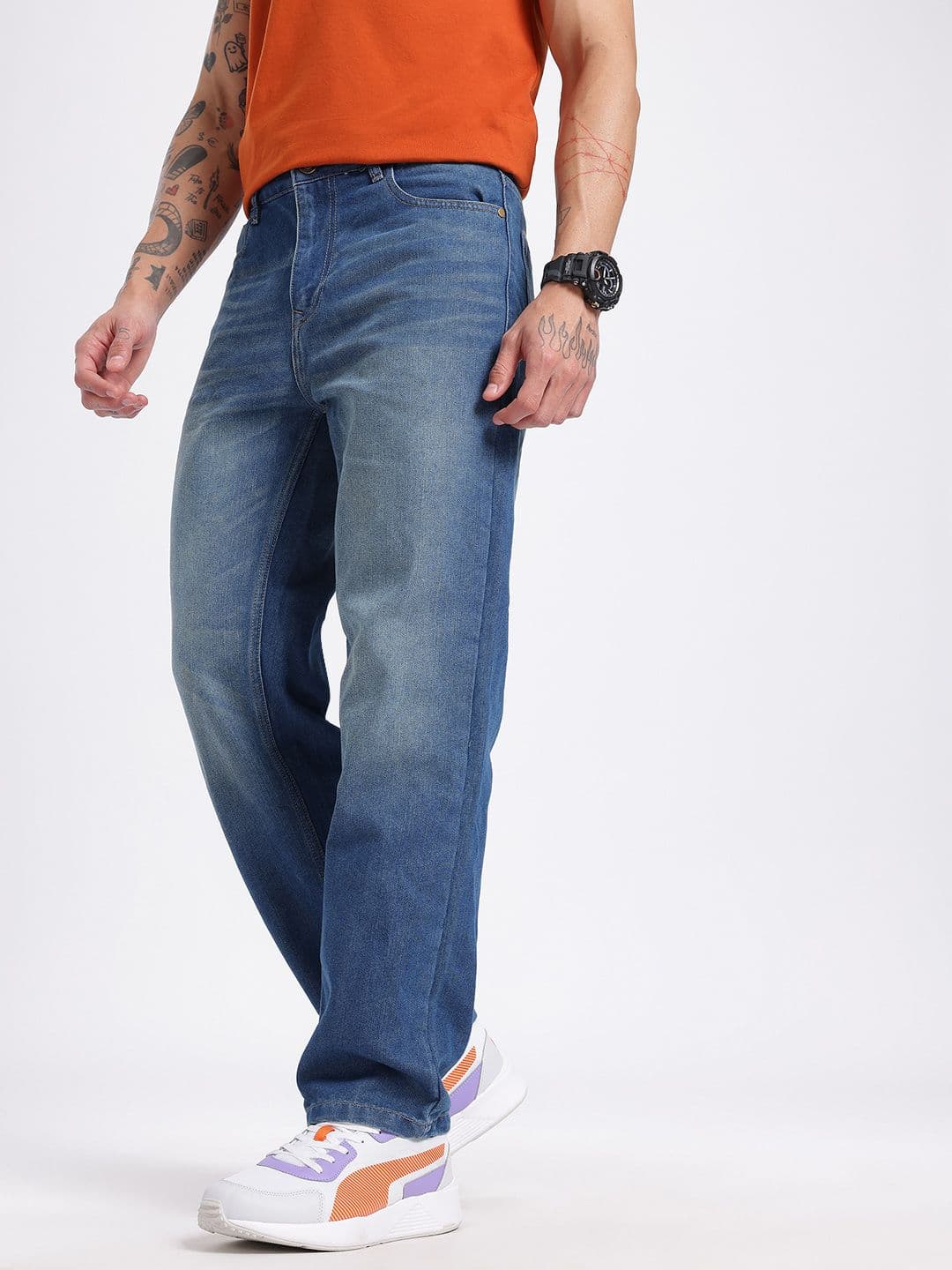 glitchez Men Urban Edge Straight Fit Jeans thumbnail 2