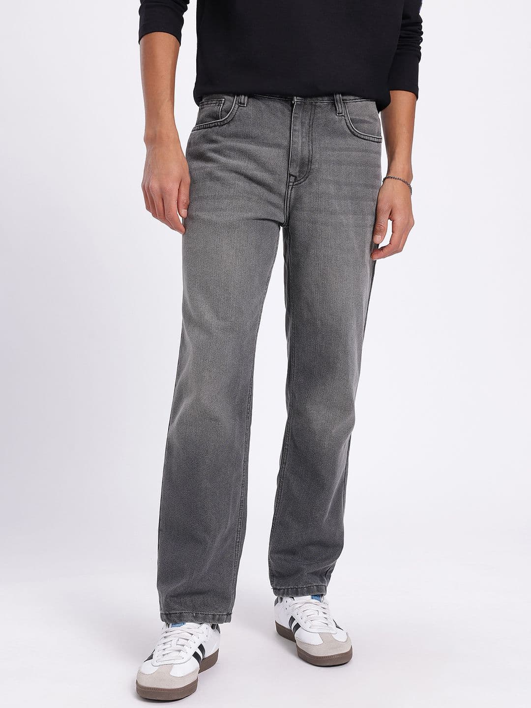 glitchez Men Straight Fit Light Fade Jeans thumbnail 4