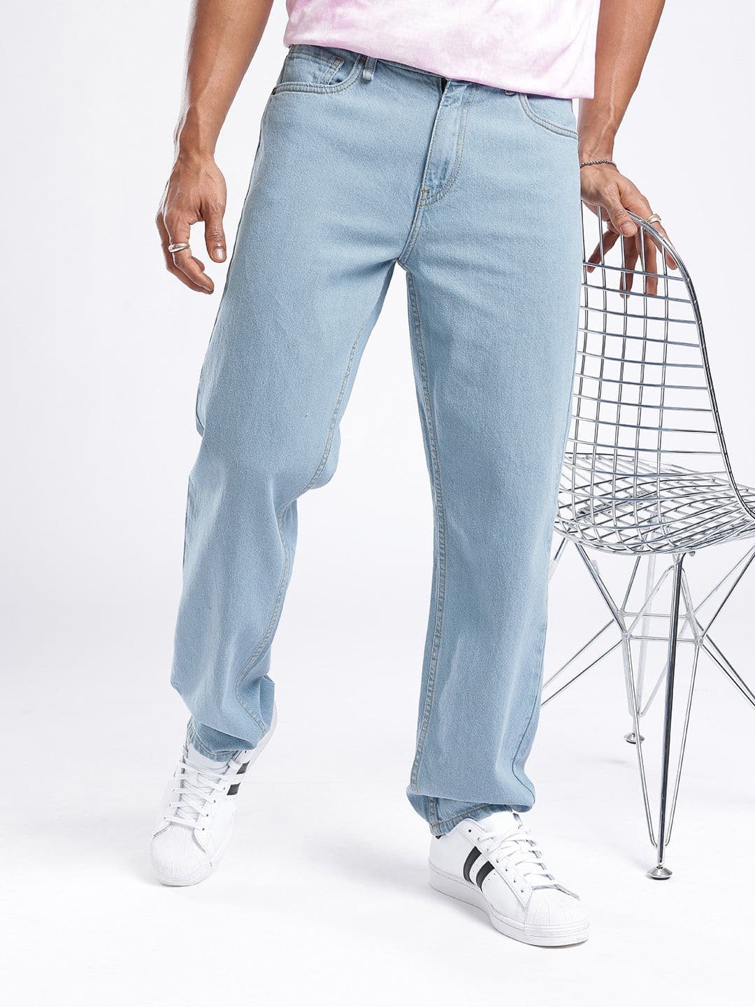 glitchez Men Light Shade Straight Fit Jeans - view 1
