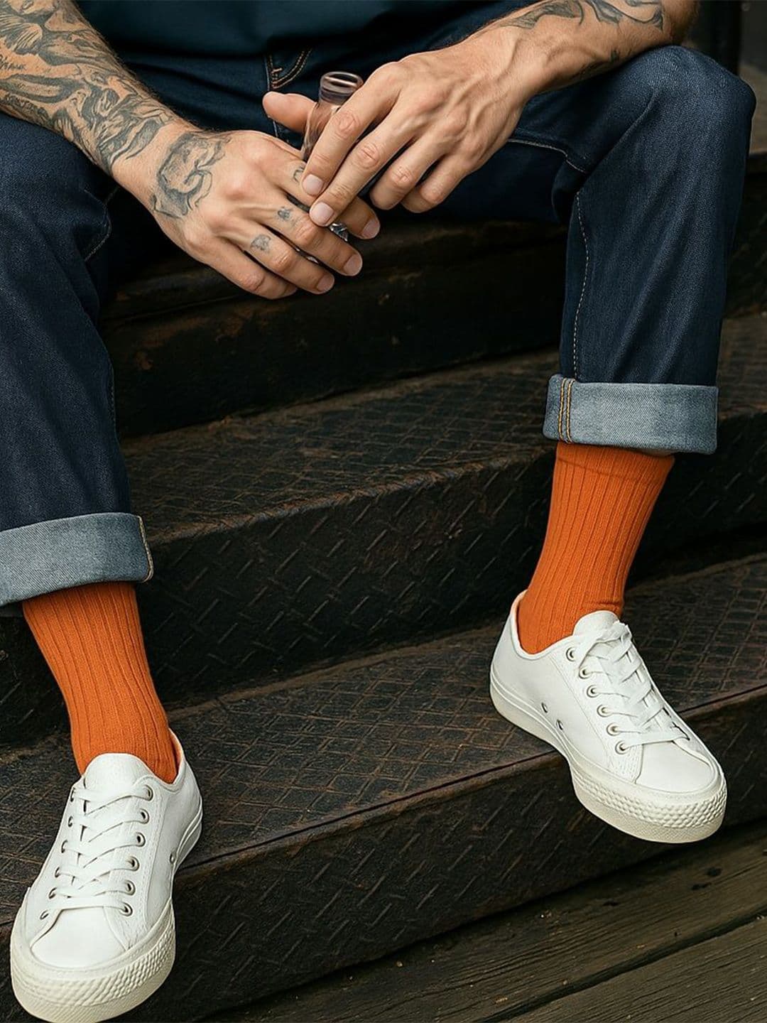 Thela Gaadi Pack Of 2 Ribbed Calf Length Socks thumbnail 6