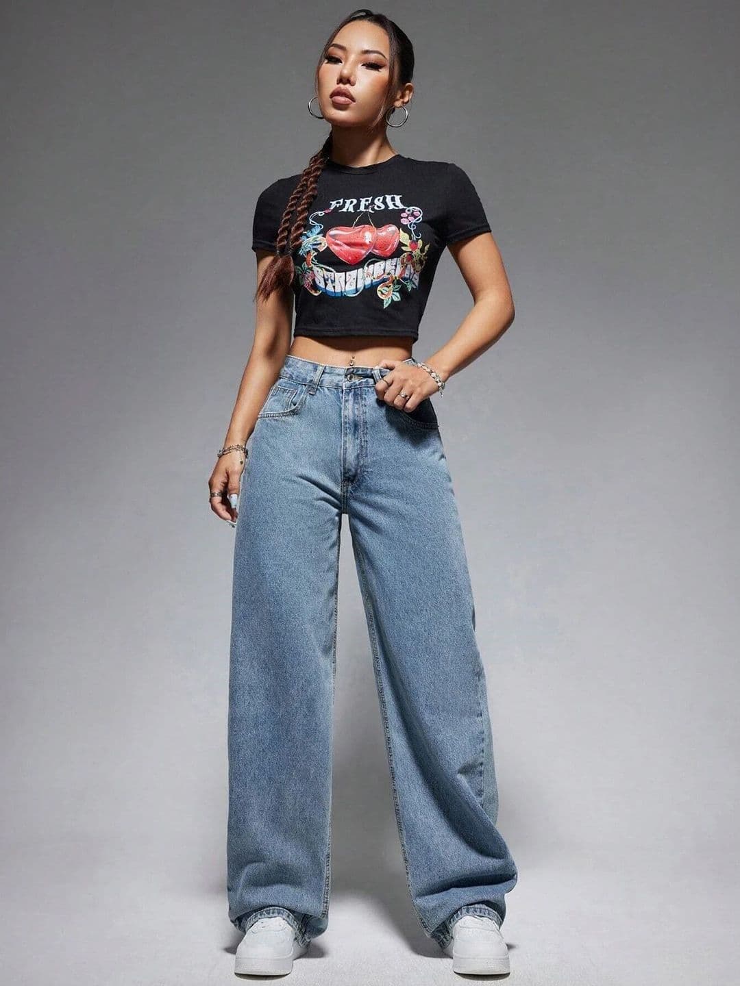 Aadvi Fashion Women Original Straight Fit High-Rise Low Distress Stretchable Jeans thumbnail 2