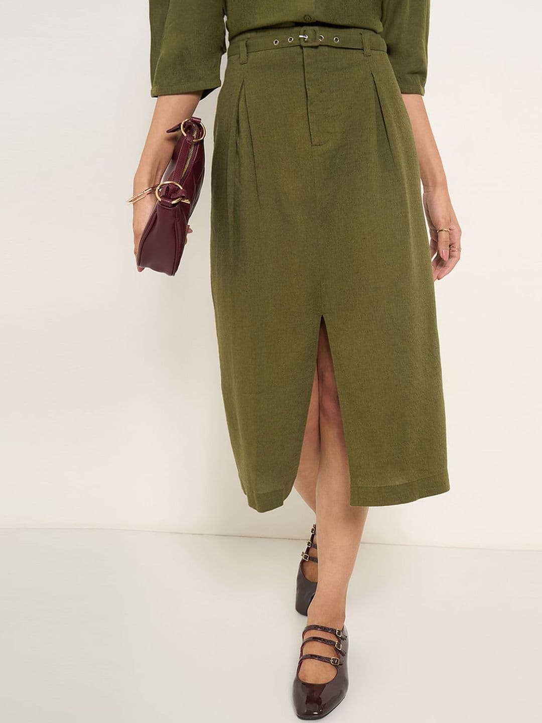 Annabelle by Pantaloons A-Line Midi Skirt thumbnail 6