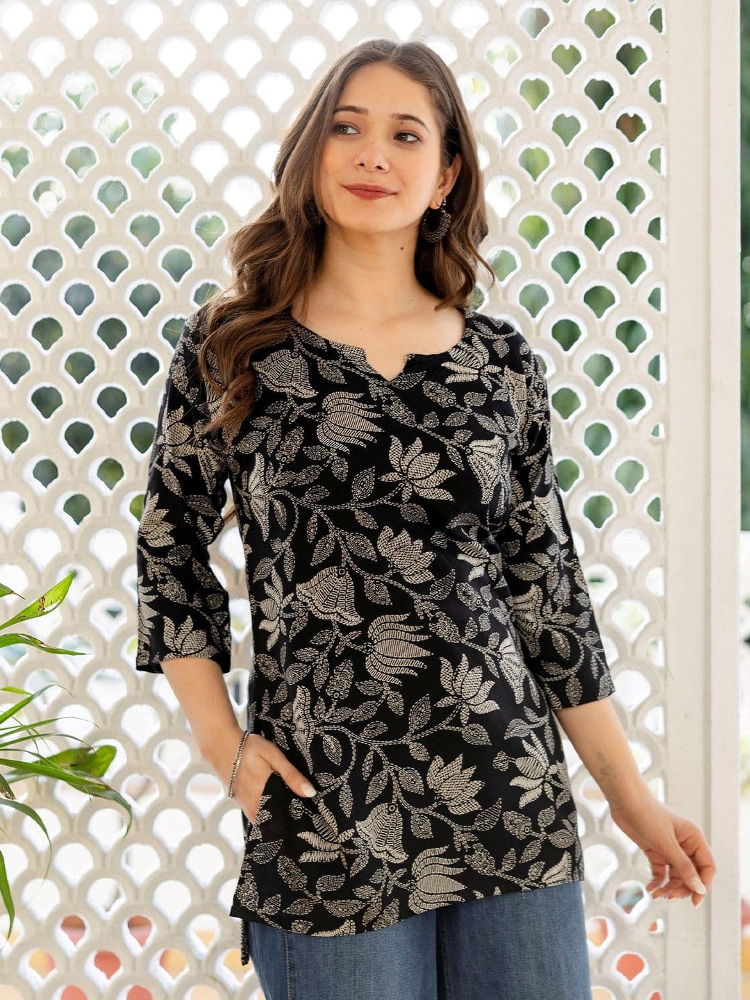HYTEN Floral Printed Kurti thumbnail 6