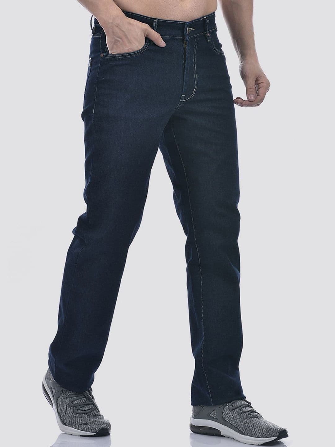 Numero Uno Men Regular Fit Mid-Rise Clean Look Stretchable Jeans thumbnail 3