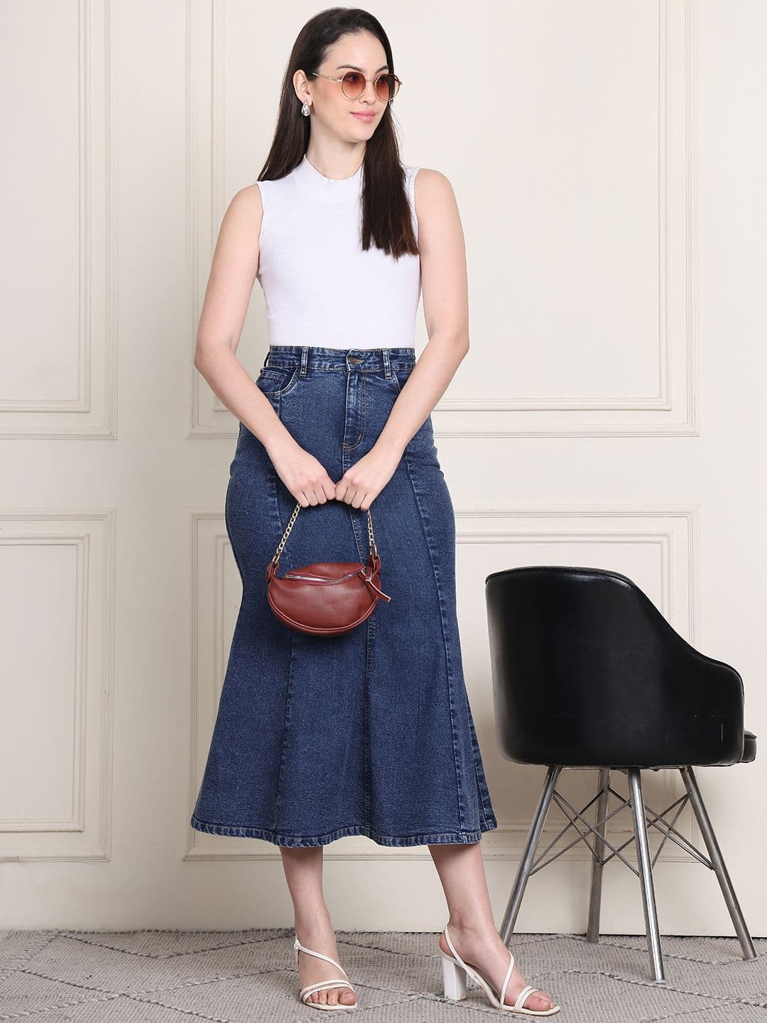 PUELLA Flared Midi Skirt thumbnail 6