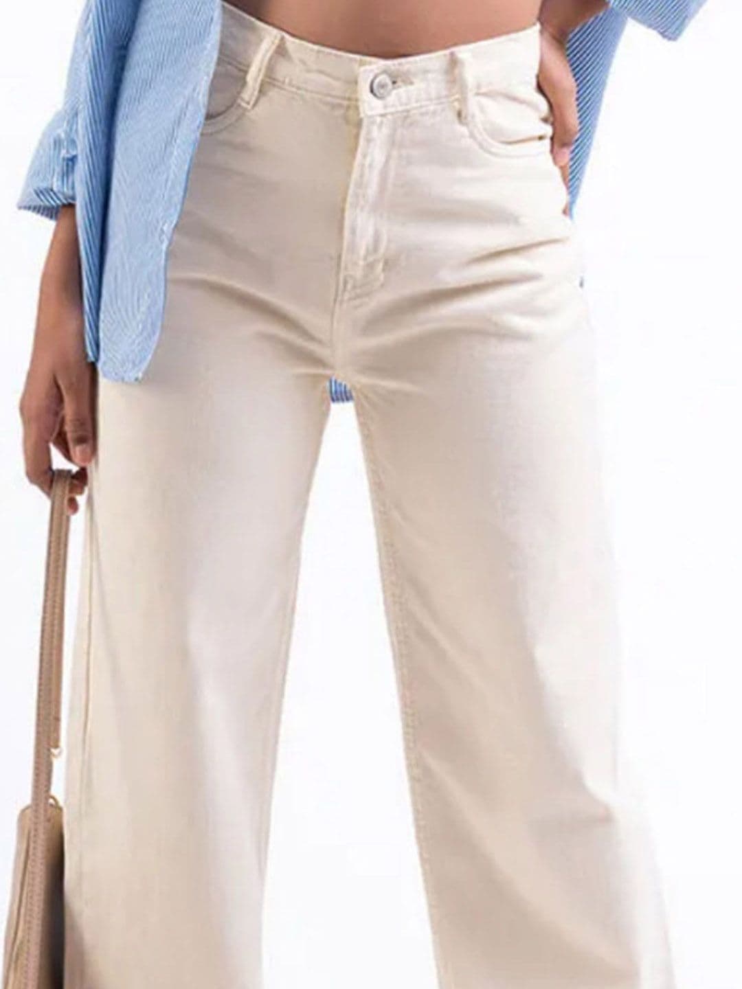 Z & G trends Women Wide Leg High-Rise Low Distress Jeans thumbnail 2