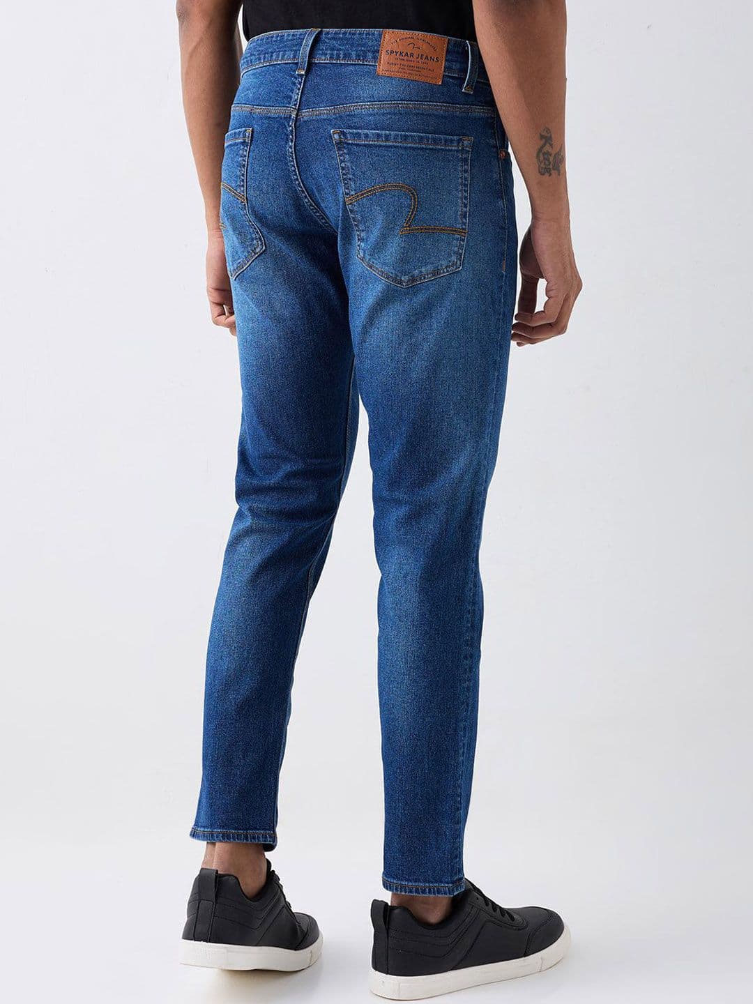 SPYKAR Men Regular Fit Mid-Rise Heavy Fade Clean Look Jeans thumbnail 4