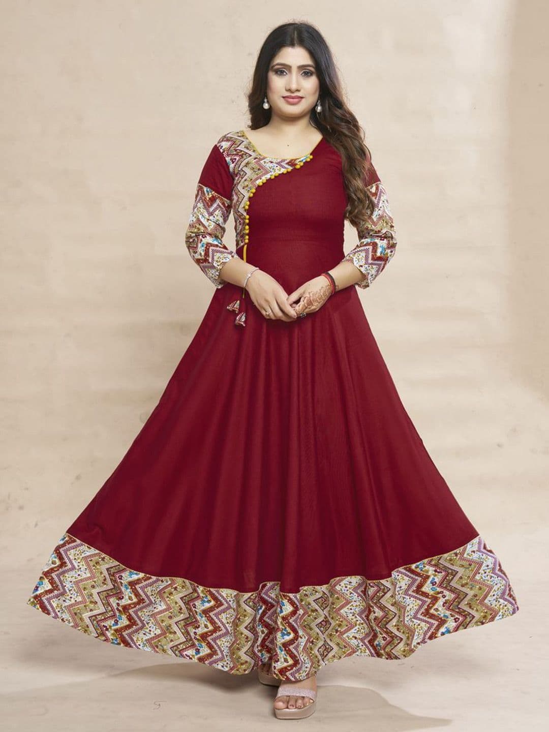 MEESORRA Printed Fit And Flare Ethnic Dresses - view 1