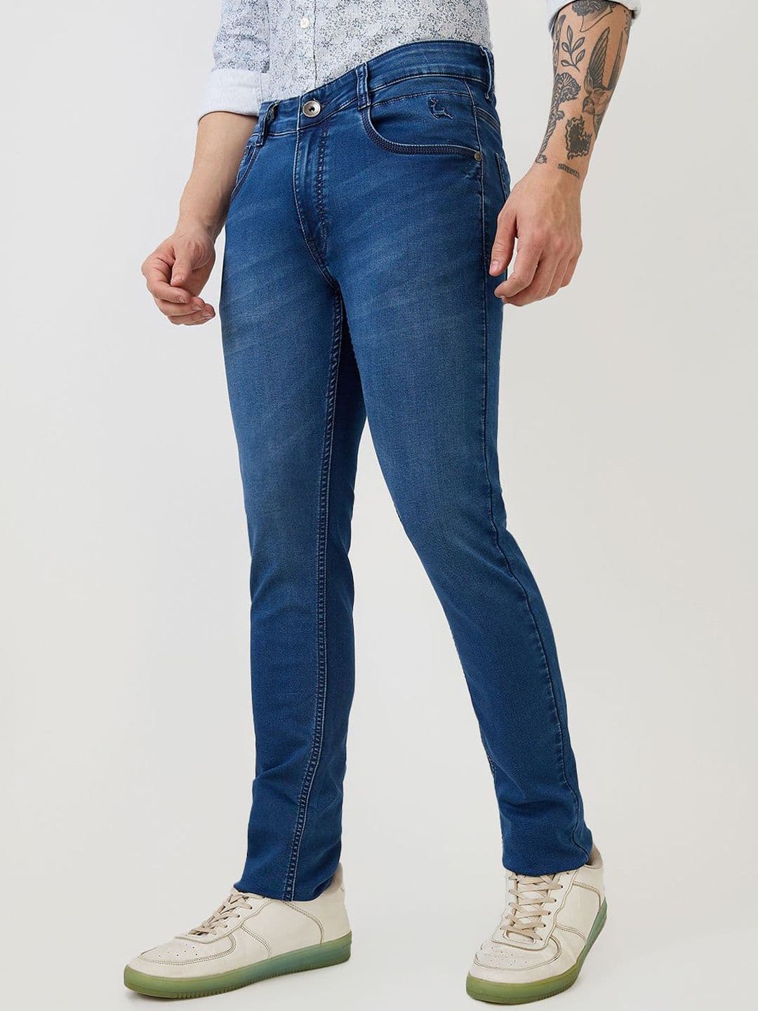 Parx Men Tapered Fit Low-Rise Heavy Fade Jeans thumbnail 4