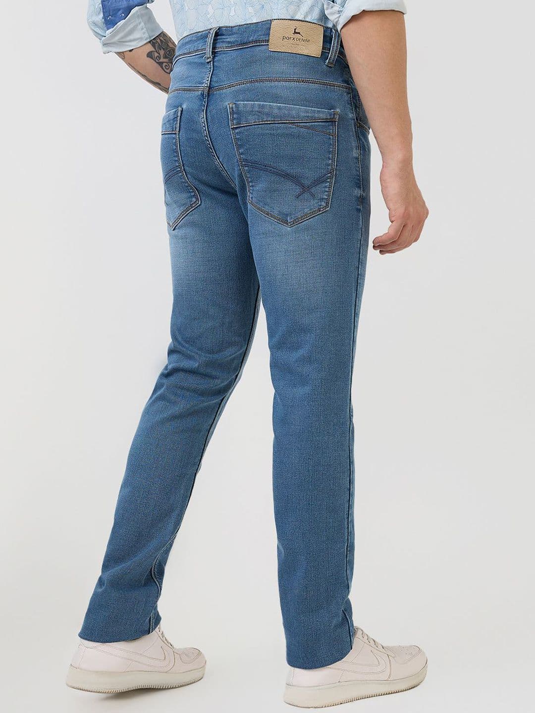 Parx Men Tapered Fit Low-Rise Light Fade Jeans thumbnail 7