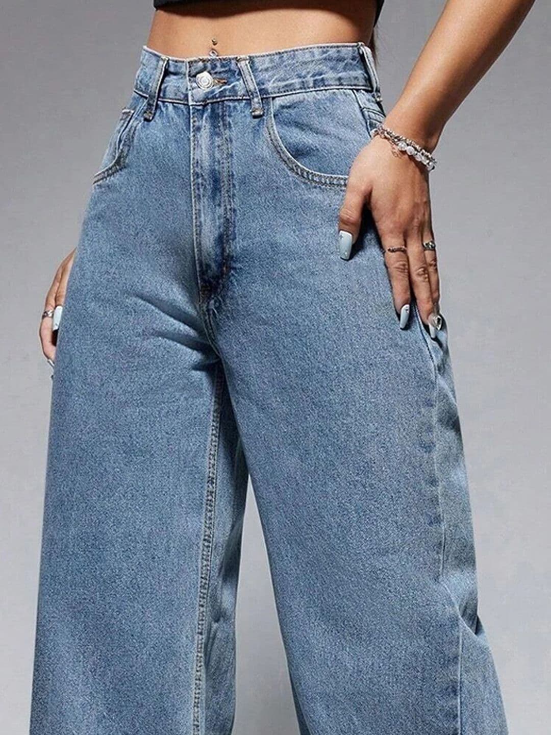 Aadvi Fashion Women Original Straight Fit High-Rise Low Distress Stretchable Jeans thumbnail 5