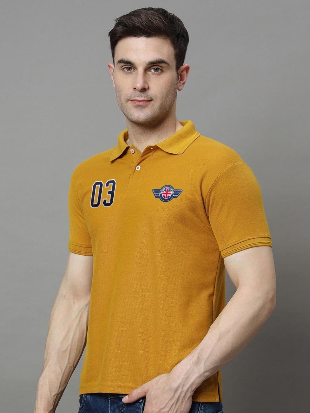SZN Men Polo Collar Moisture Wicking Applique T-shirt thumbnail 2