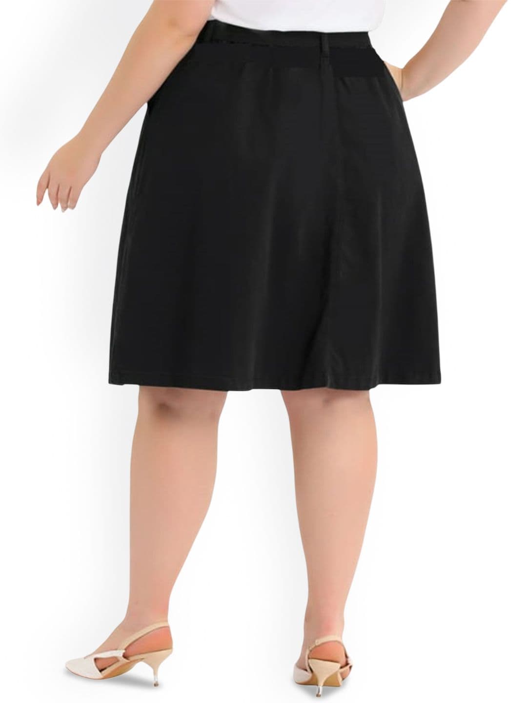 Tripursundari Fashion Denim High-Waist A-Line Knee Length Skirt thumbnail 3