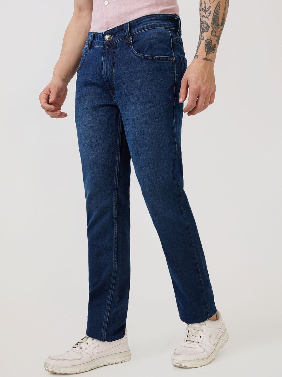 Parx Men Tapered Fit Low-Rise Light Fade Jeans thumbnail 4