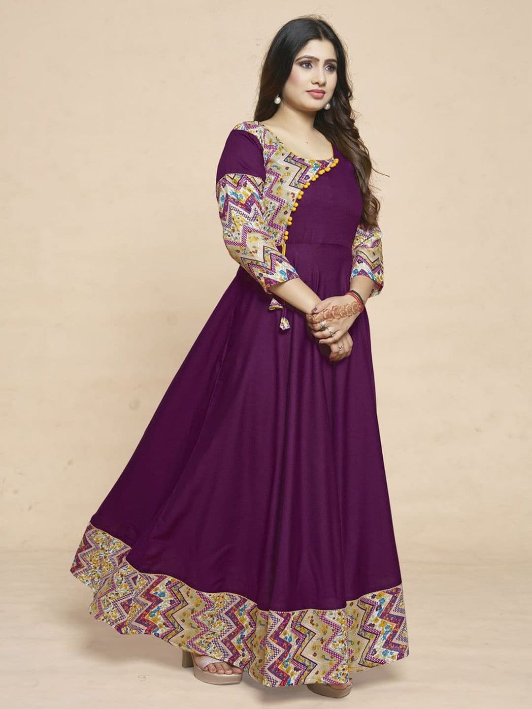 MEESORRA Printed Anarkali Ethnic Dress thumbnail 3