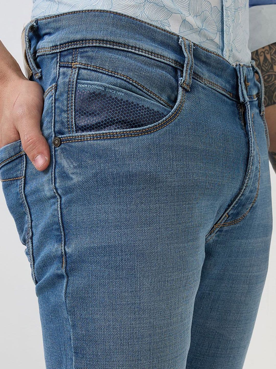Parx Men Tapered Fit Low-Rise Light Fade Jeans thumbnail 2