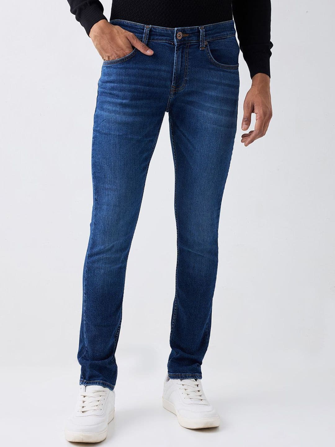 SPYKAR Men Slim Fit Mid-Rise Light Fade Jeans - view 1